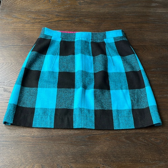 Banana Republic black and turquoise A line skirt size 8 - Picture 5 of 15
